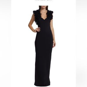 Chiara Boni La Petite Robe Aria Illusion Gown Black Size 12 - with Tag